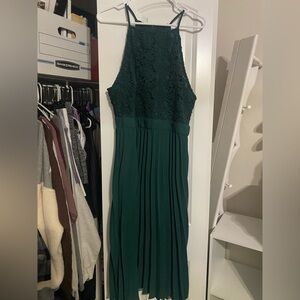 Elegant Green Lace Dress